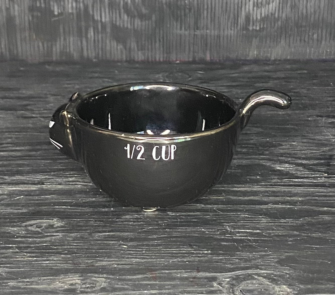 Black Cat Ceramic Measuring Cups