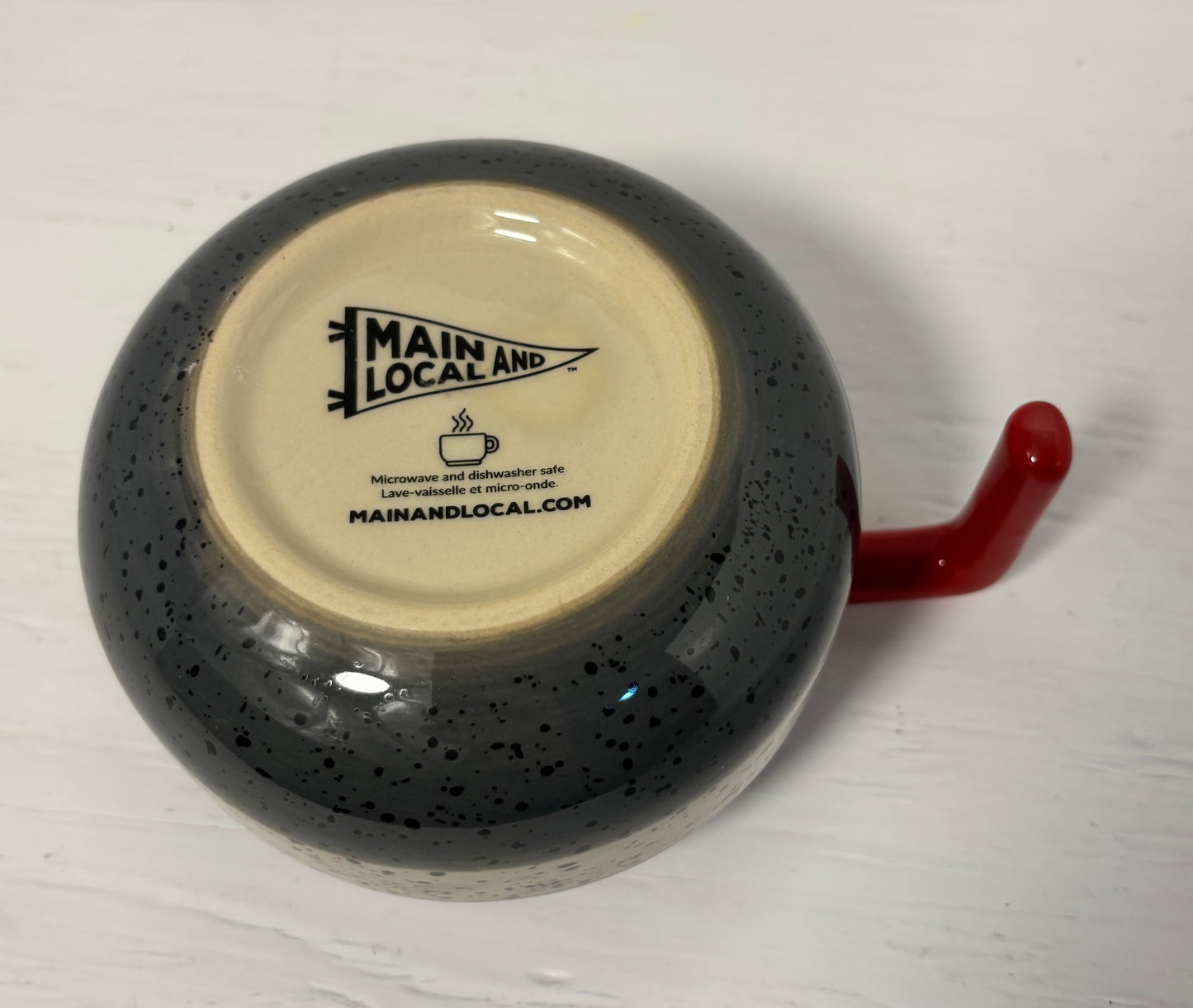 Main and Local Curling Rock Shaped Coffee Mug
