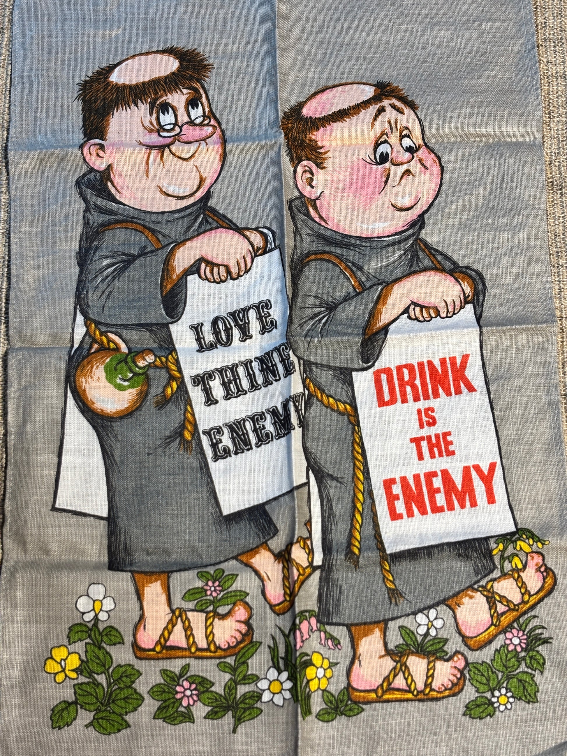 Ulster Weavers Oh Brother Drink is the Enemy Monk Tea Towel