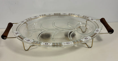 Inland Glass Carving Platter with Warming Caddy