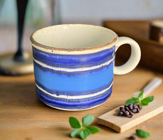 blue coffee cup teacup