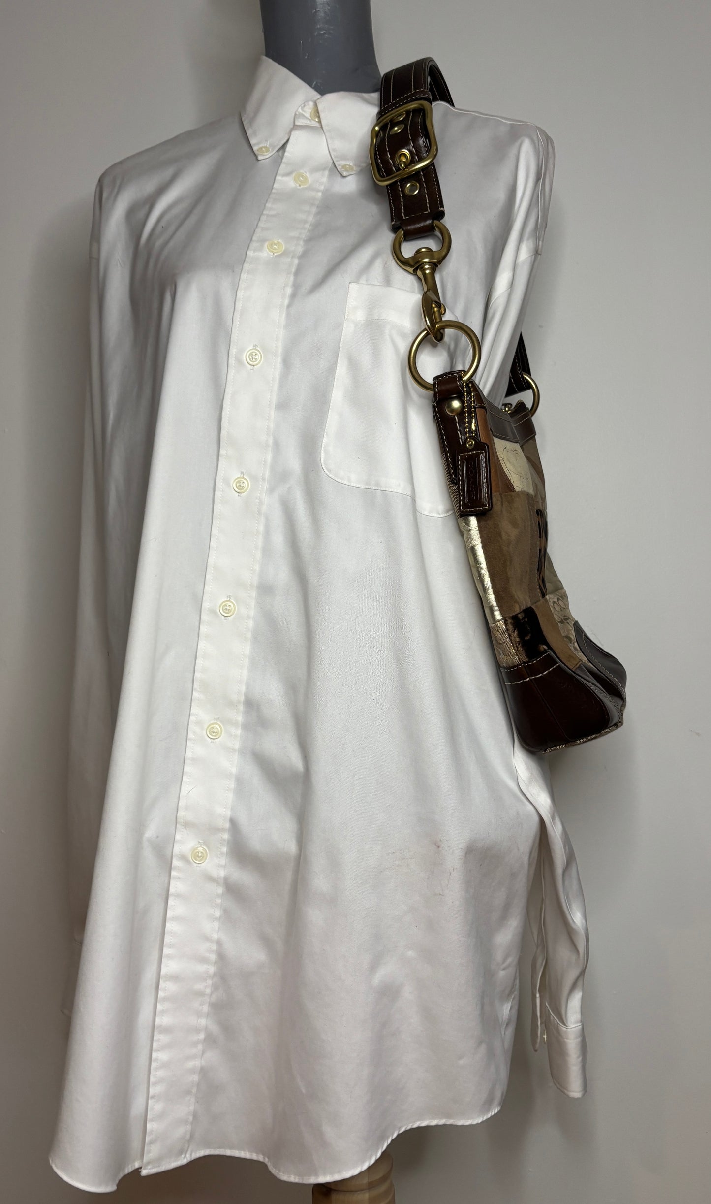 Vintage Coach Signature Patchwork Shoulder Bag