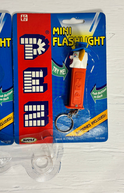 Vintage Pez Mini Flashlights New on Cards lot of 3
