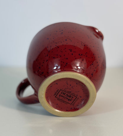 Denby Harlequin Red and Green Creamer