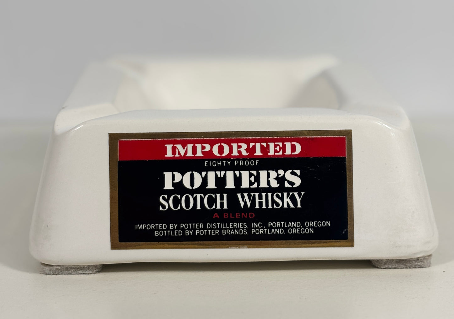 Potter’s Whiskey Vintage Advertising Ashtray