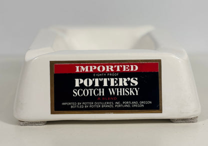 Potter’s Whiskey Vintage Advertising Ashtray
