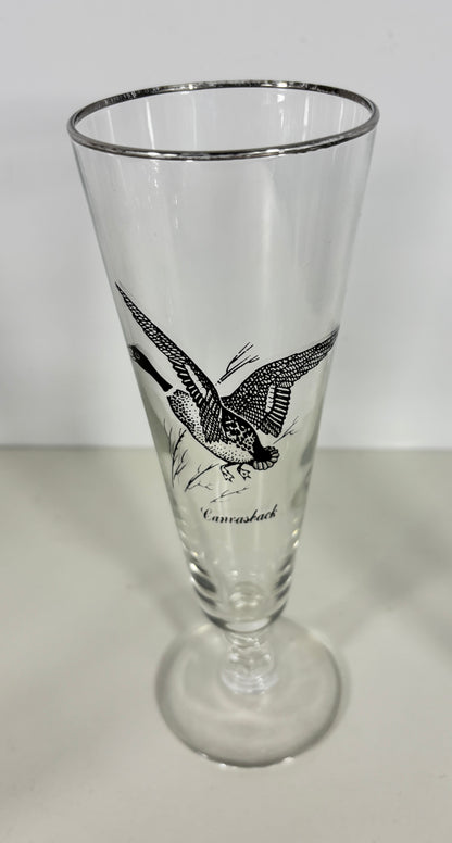 Clear glass with bird design and 'Cannabird' text on a white background