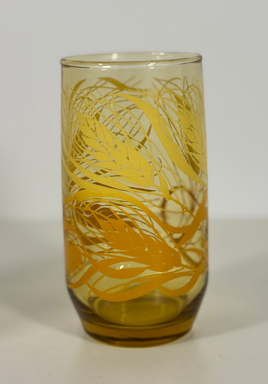 Anchor Hocking Amber Wheat Tumbler Drink Glass