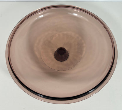 Cranberry Pyrex Ribbed Casserole Dish