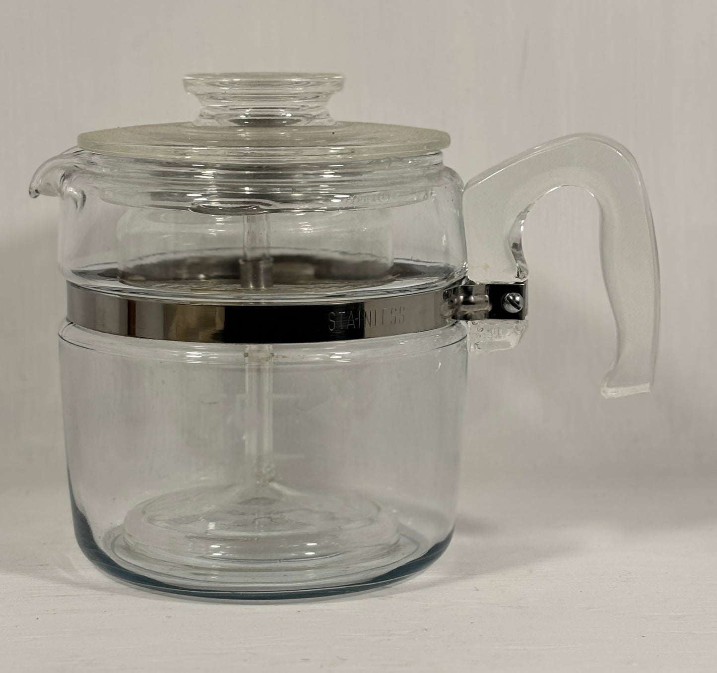 Vintage Pyrex Flameware 6 Cup Glass Coffee Percolator