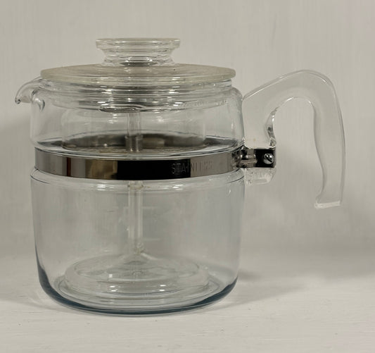 Vintage Pyrex Flameware 6 Cup Glass Coffee Percolator