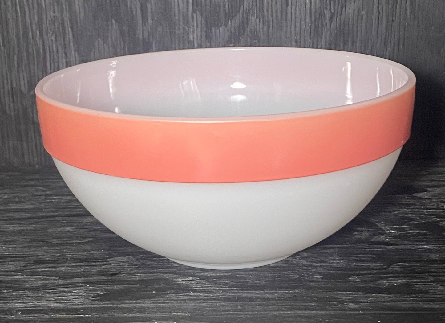 Fire King 9 Inch Pink Band Mixing Bowl