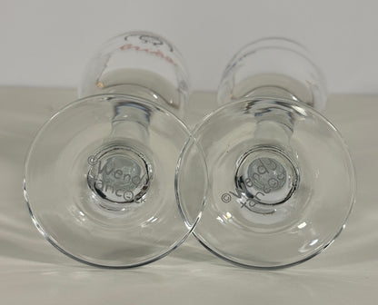Wendy Tancock Beautiful Bride Groovy Groom Champagne Glass Set