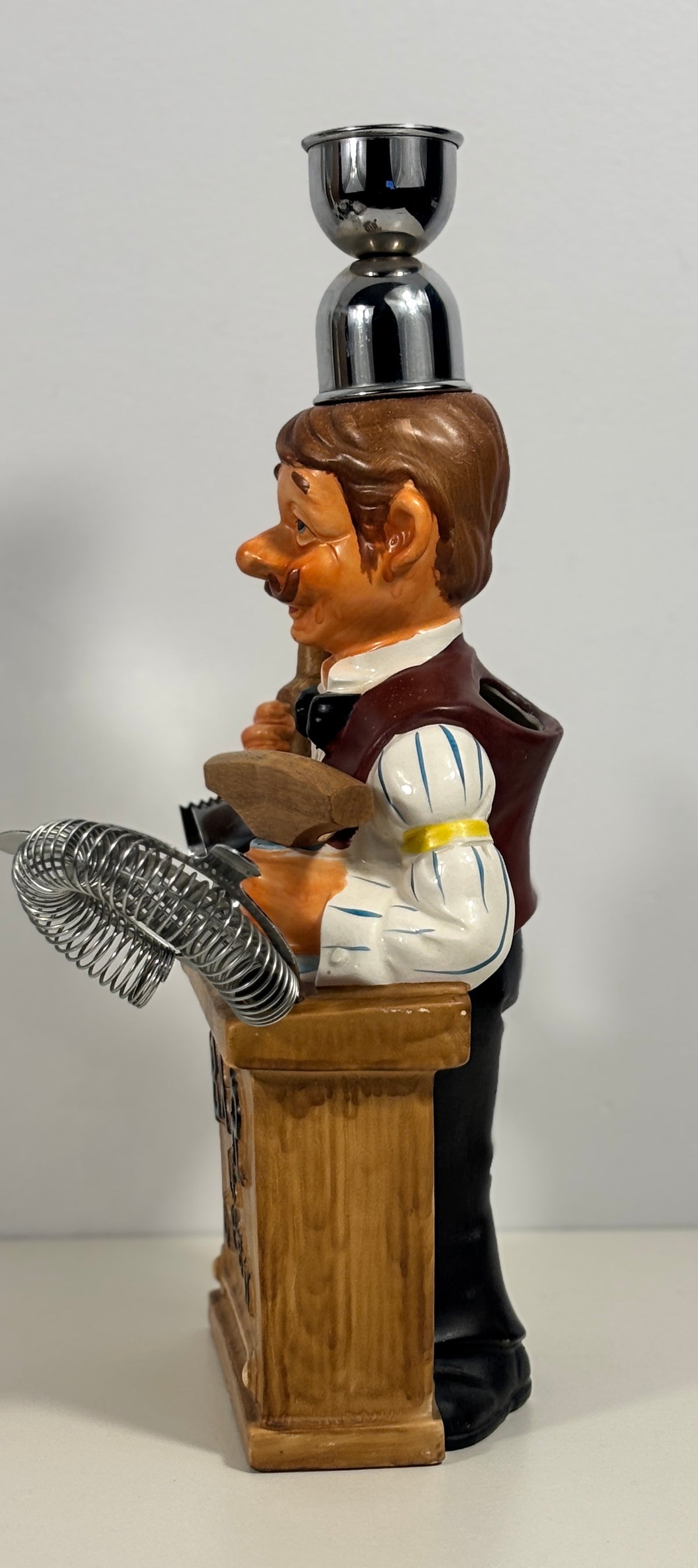 1960s Moe the Bartender Bar Tool Holder Set