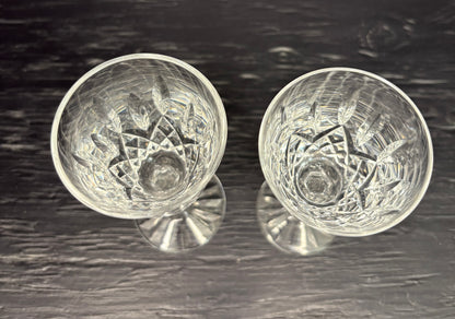 Waterford Lismore Crystal Sherry Glasses Set of 2