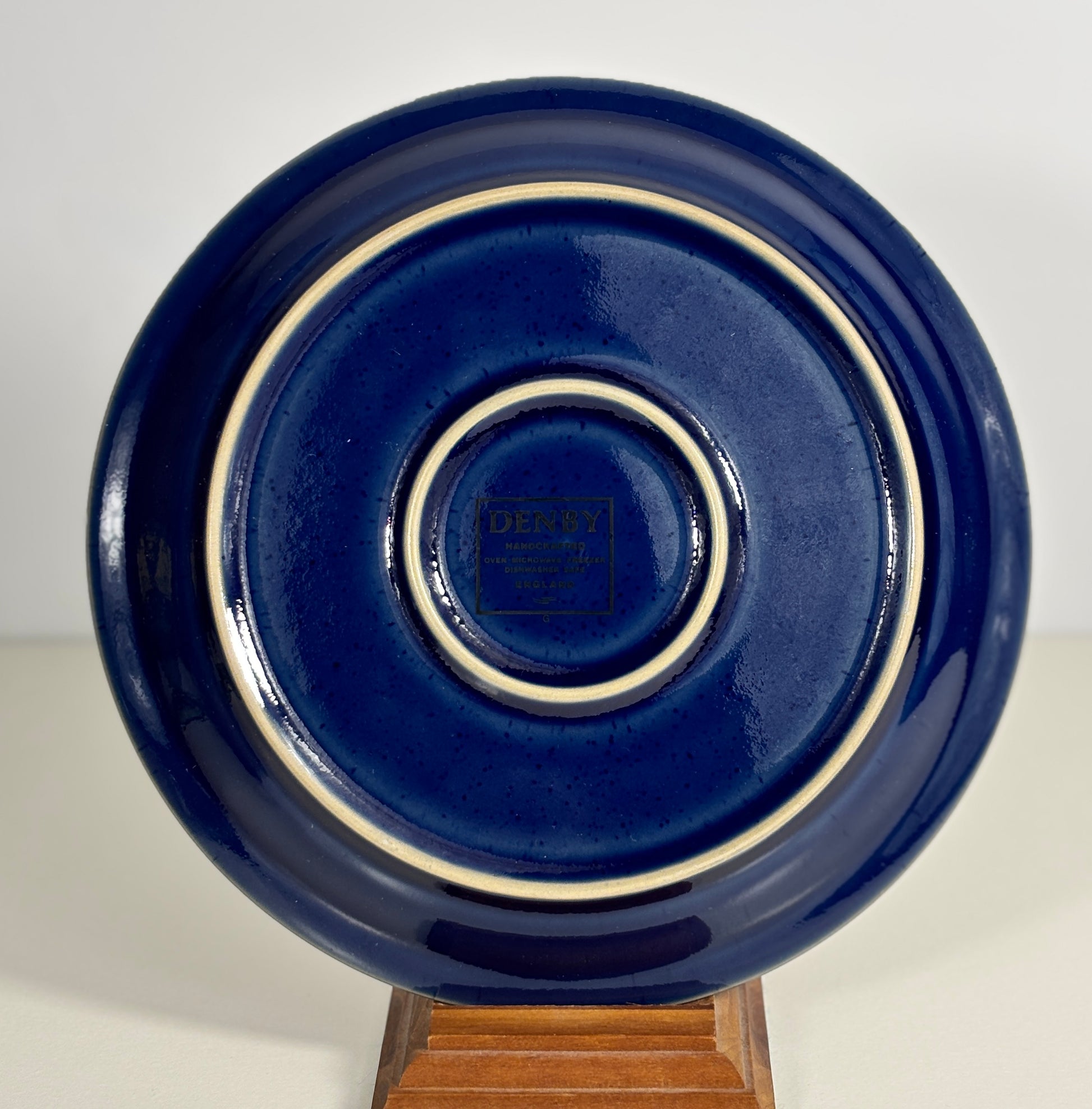 Denby Harlequin Red and Blue Salad Plate