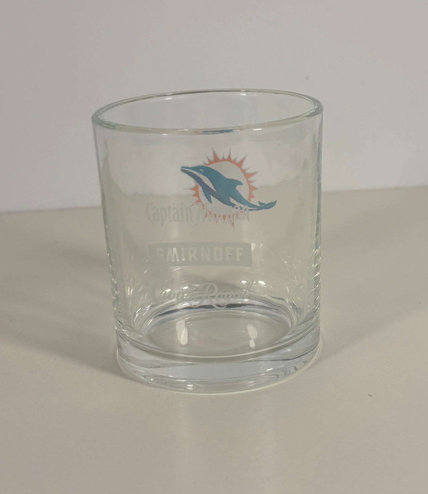 Captain Morgan Smirnoff Miami Dolphins Rock Glass