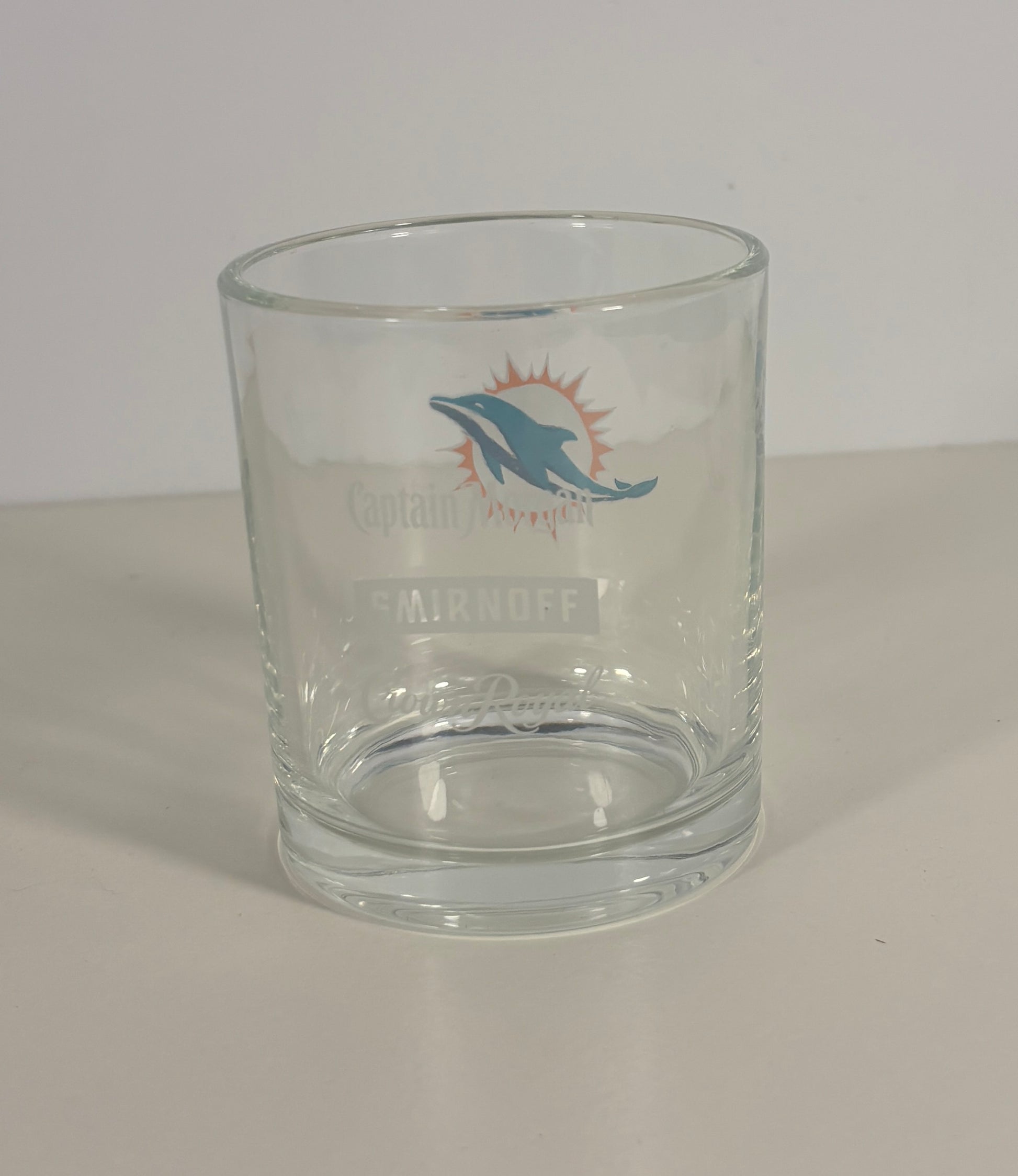 Captain Morgan Smirnoff Miami Dolphins Rock Glass