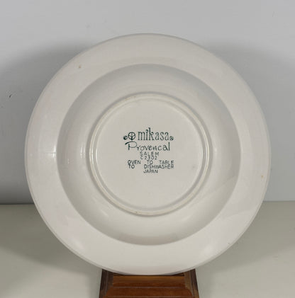 White ceramic plate with Mikasa Provençal branding on a white background