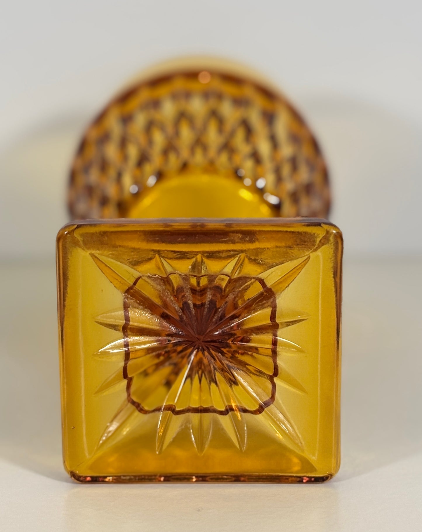 Indiana Glass Mount Vernon Amber Goblet