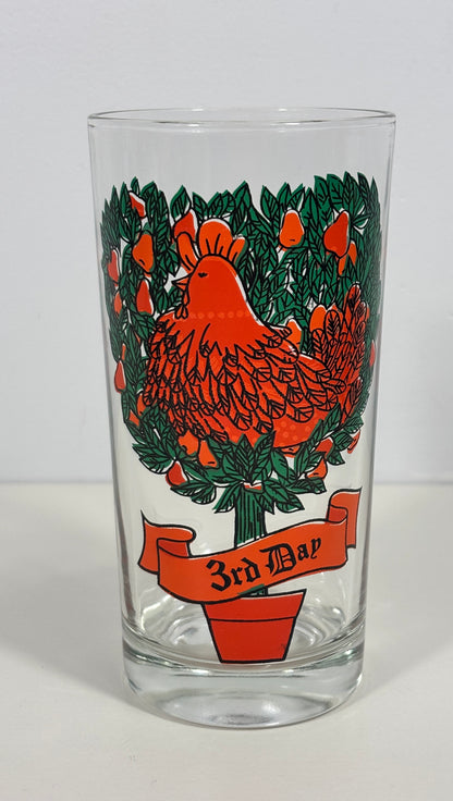 Indiana Glass 3rd Day of Christmas Tumbler Glass