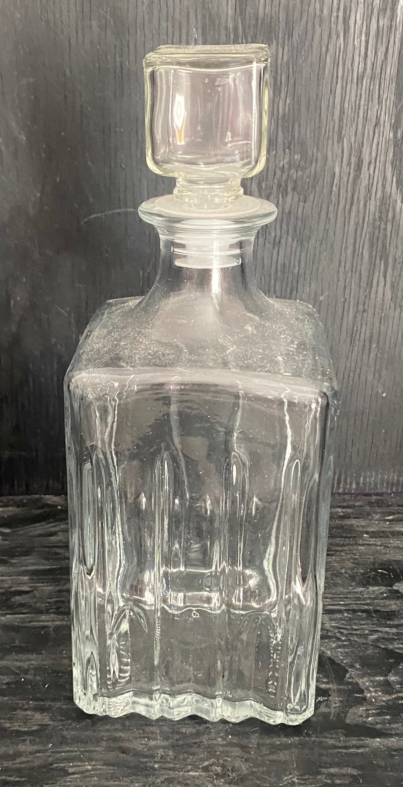 Italian Made Square Glass Whisky Decanter