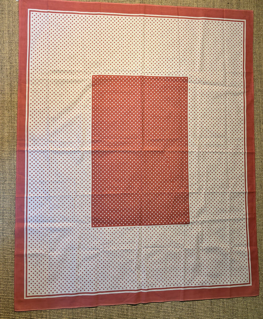 Vintage Polka Dot Theme Cotton Tablecloth