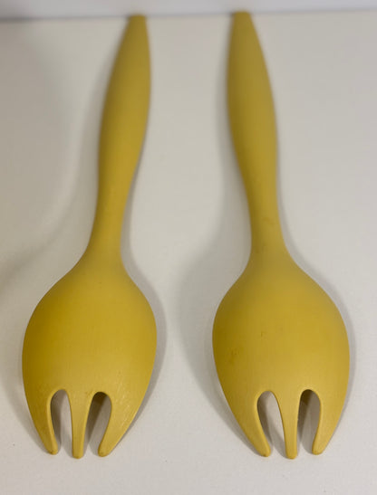 Vintage Tupperware Servalier Salad Serving Set with Spoons