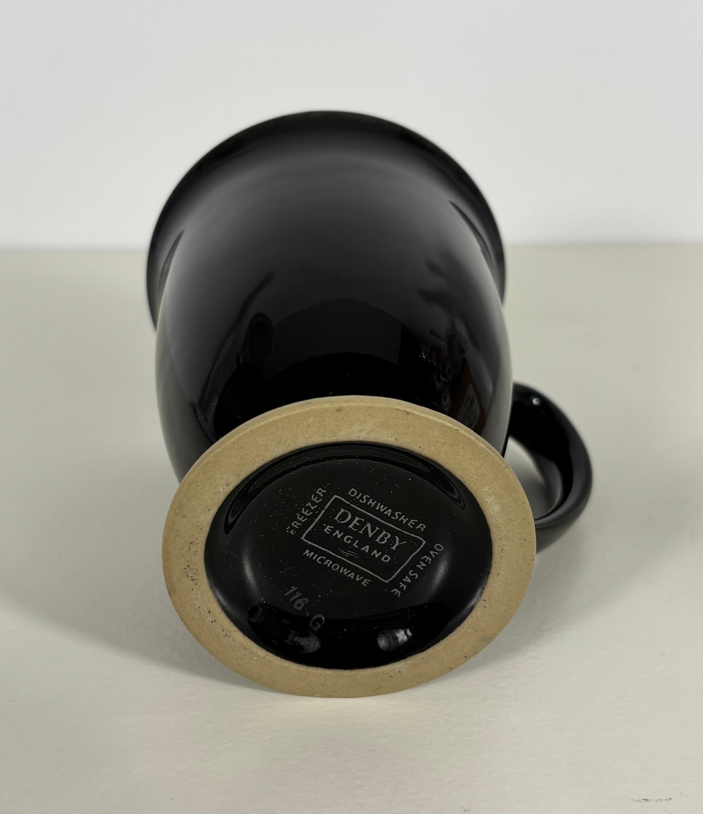 Denby Batik Black Footed Mug