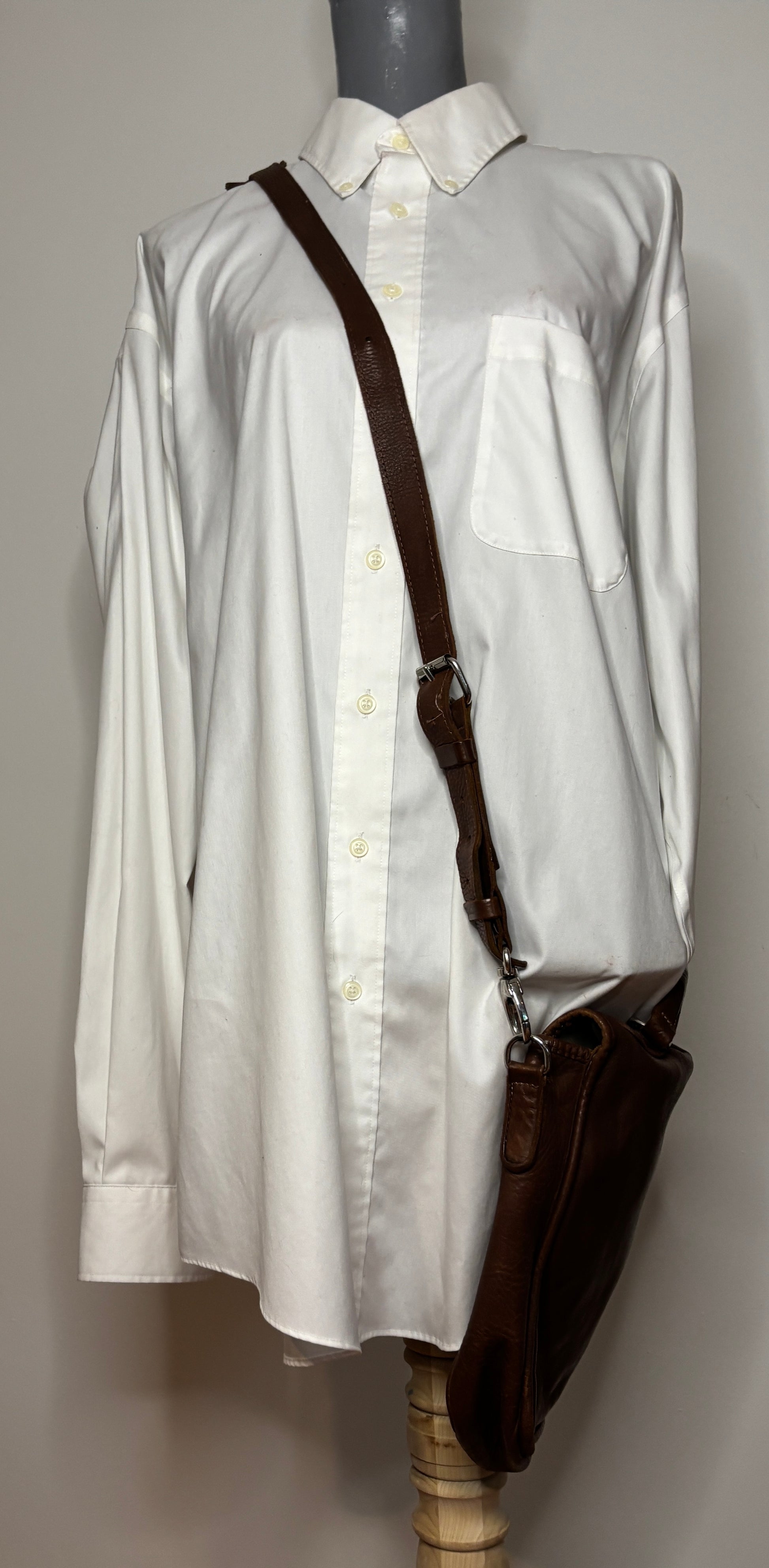 Roots Brown Leather Satchel