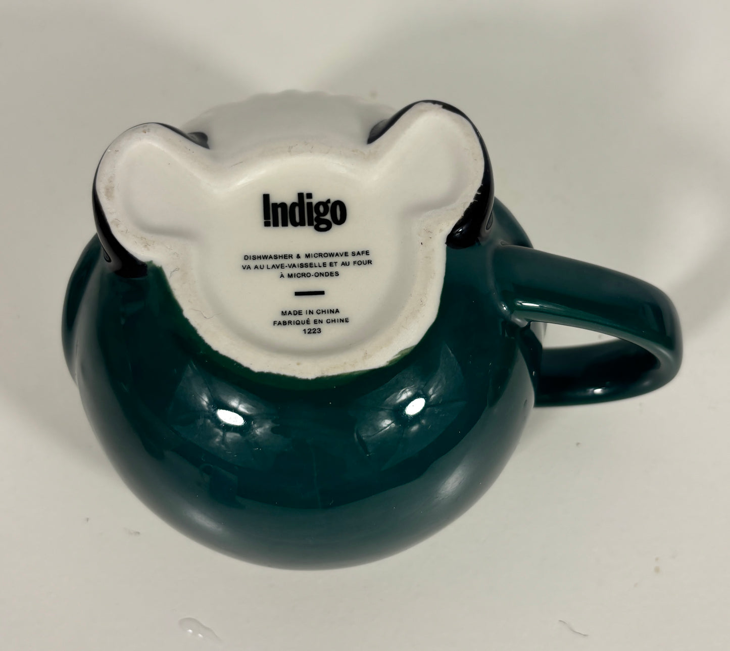Indigo Gnome Shaped Holiday Mug with Lid