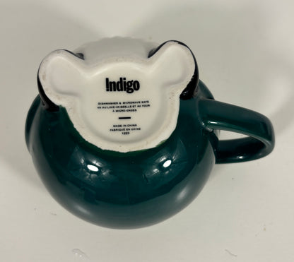 Indigo Gnome Shaped Holiday Mug with Lid