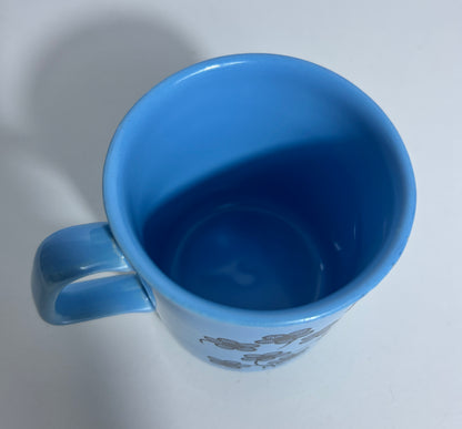 Kiln Craft Blue Flowers Retro Coffee Mug