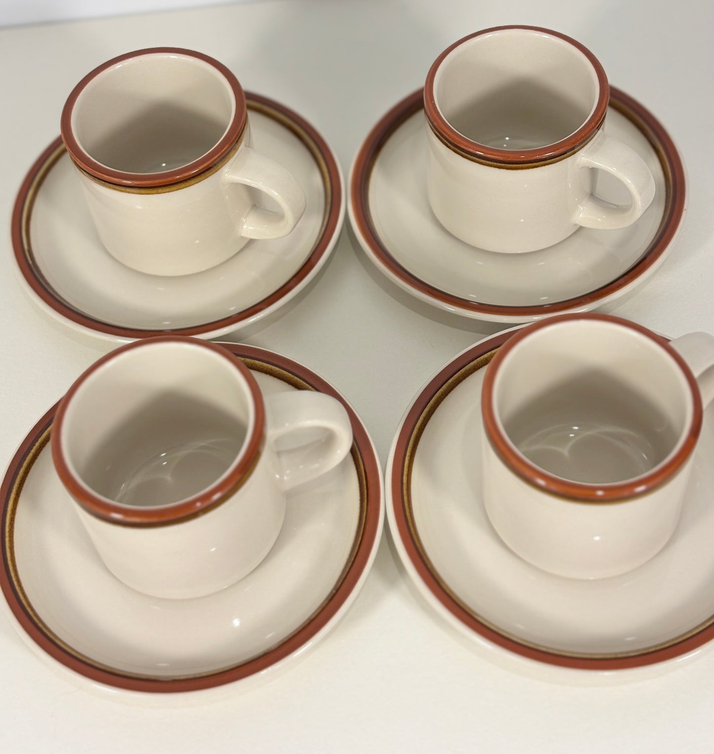 Japan Showa Era Espresso or Tea Mugs and Saucer Set