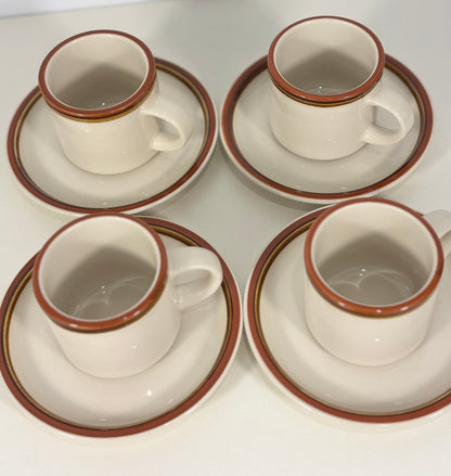 Japan Showa Era Espresso or Tea Mugs and Saucer Set