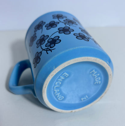 Kiln Craft Blue Flowers Retro Coffee Mug