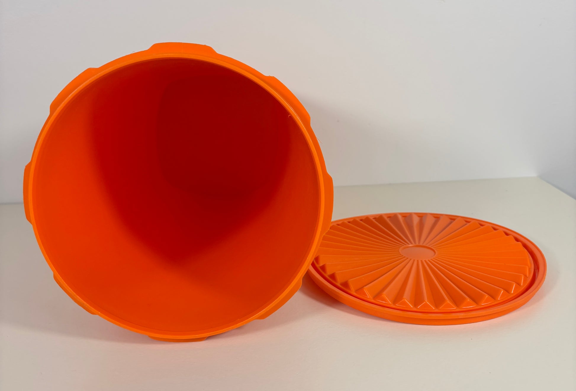 Orange Tupperware Servalier Tall Storage Container