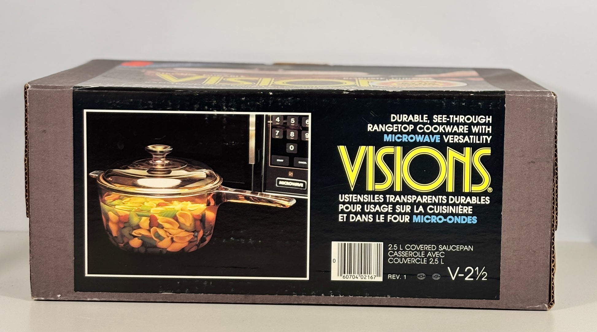 Corning Visions 2.5 Litre Amber Covered Saucepan New in Box