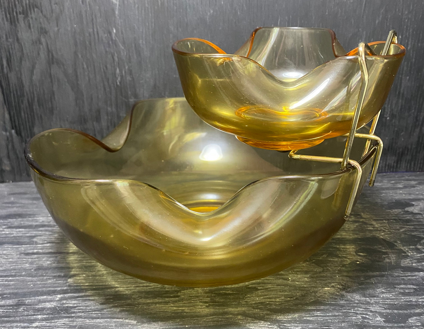 Anchor Hocking  Glass Chip & Dip Bowl Set