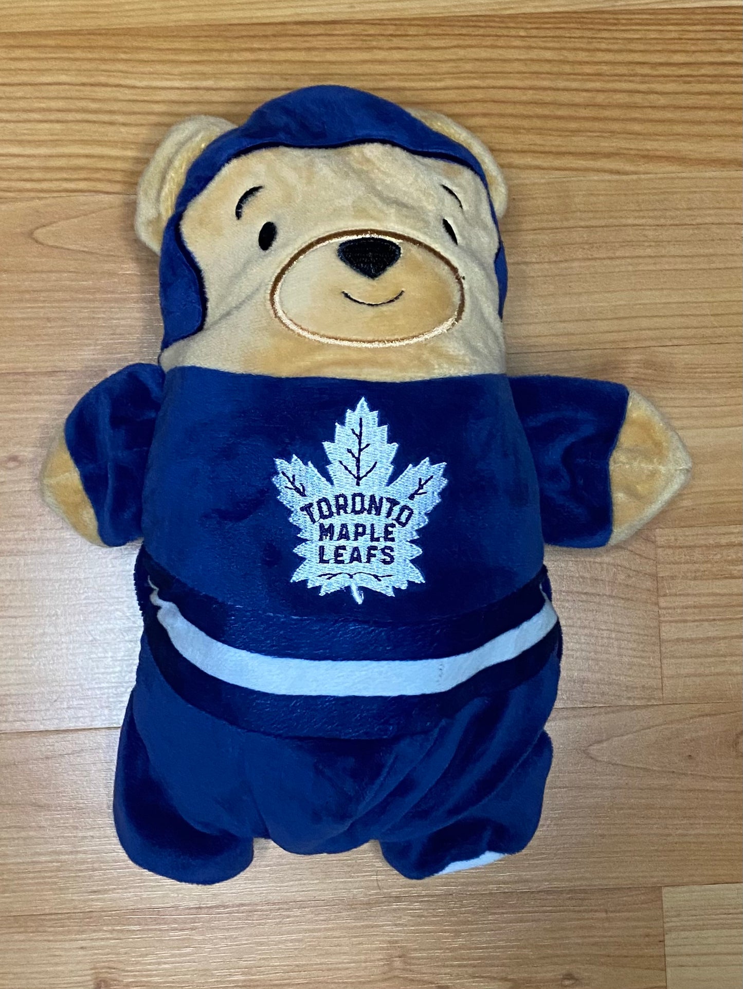 Toddler Toronto Maple Leafs Cubcoats Blue 2-in-1 Transforming Full-Zip Hoodie & Soft Plushie