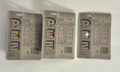 Vintage Pez Mini Flashlights New on Cards lot of 3