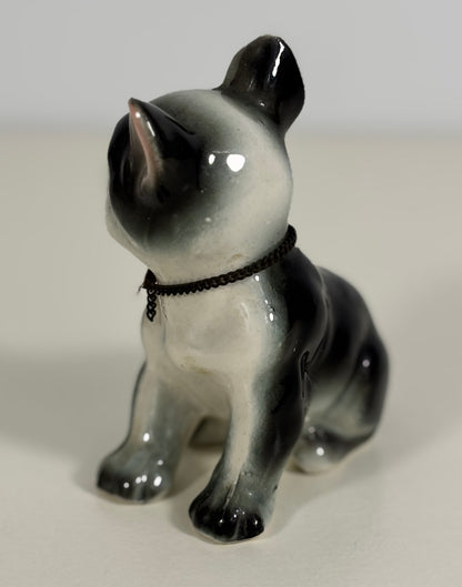 Japan Vintage Boston Terrier Figurine with Collar