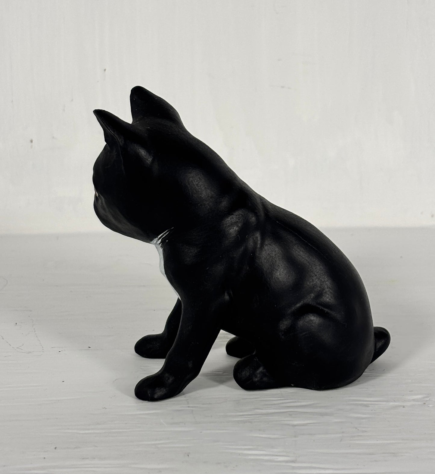 Hand Painted Sitting Boston Terrier Figurine