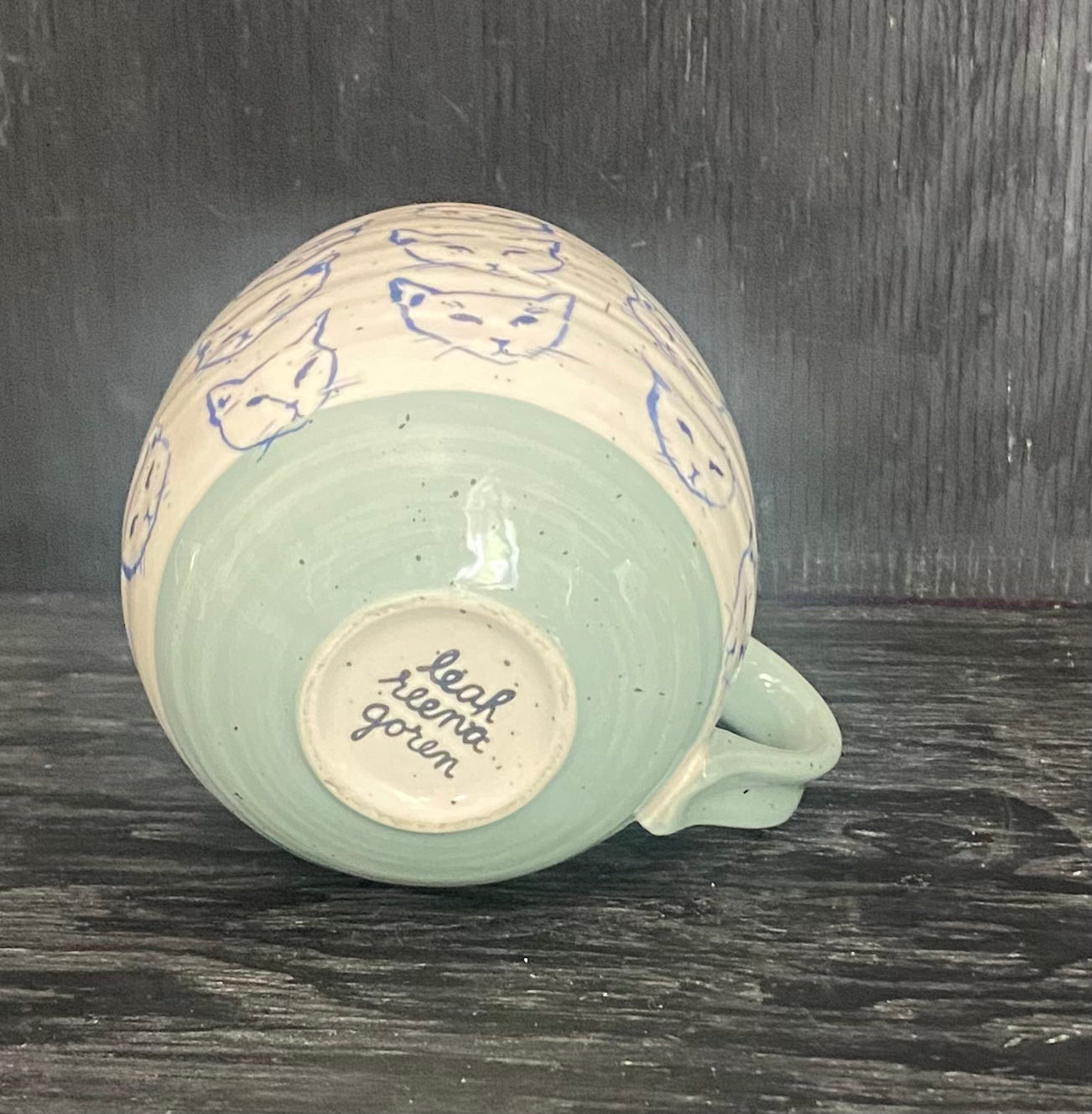 Anthropologie Cat Faces Mug by Leah Reena Goren