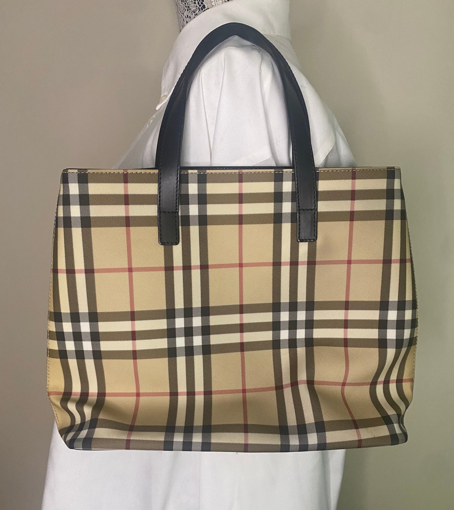 Burberry Check Handbag Tote Bag