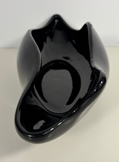 Rare Beauceware Black Console Bowl Centrepiece