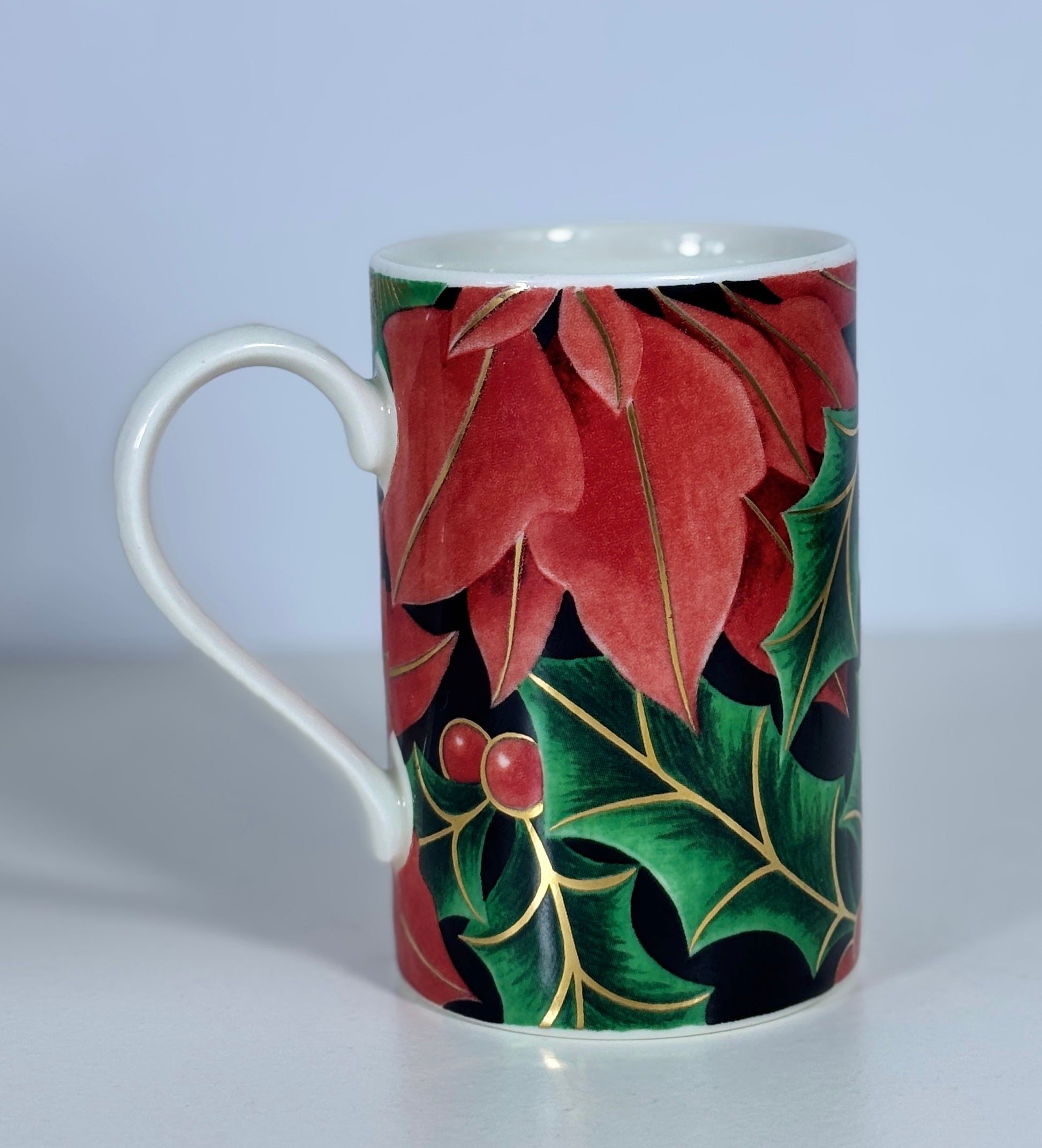 Dunoon Caroline Bessey Golden Poinsettia Mug