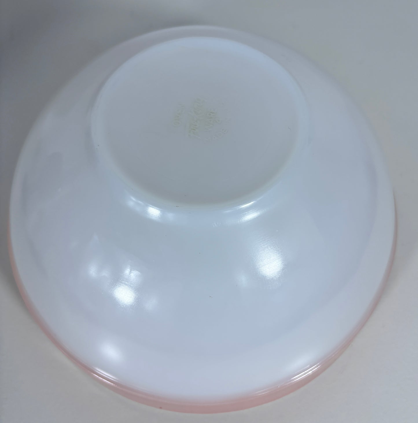 Fire King Pink Colonial Band Mixing Bowl