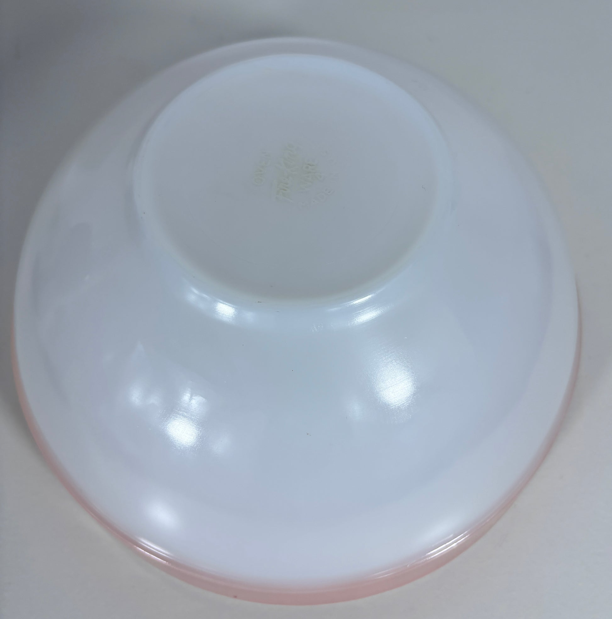 Fire King Pink Colonial Band Mixing Bowl