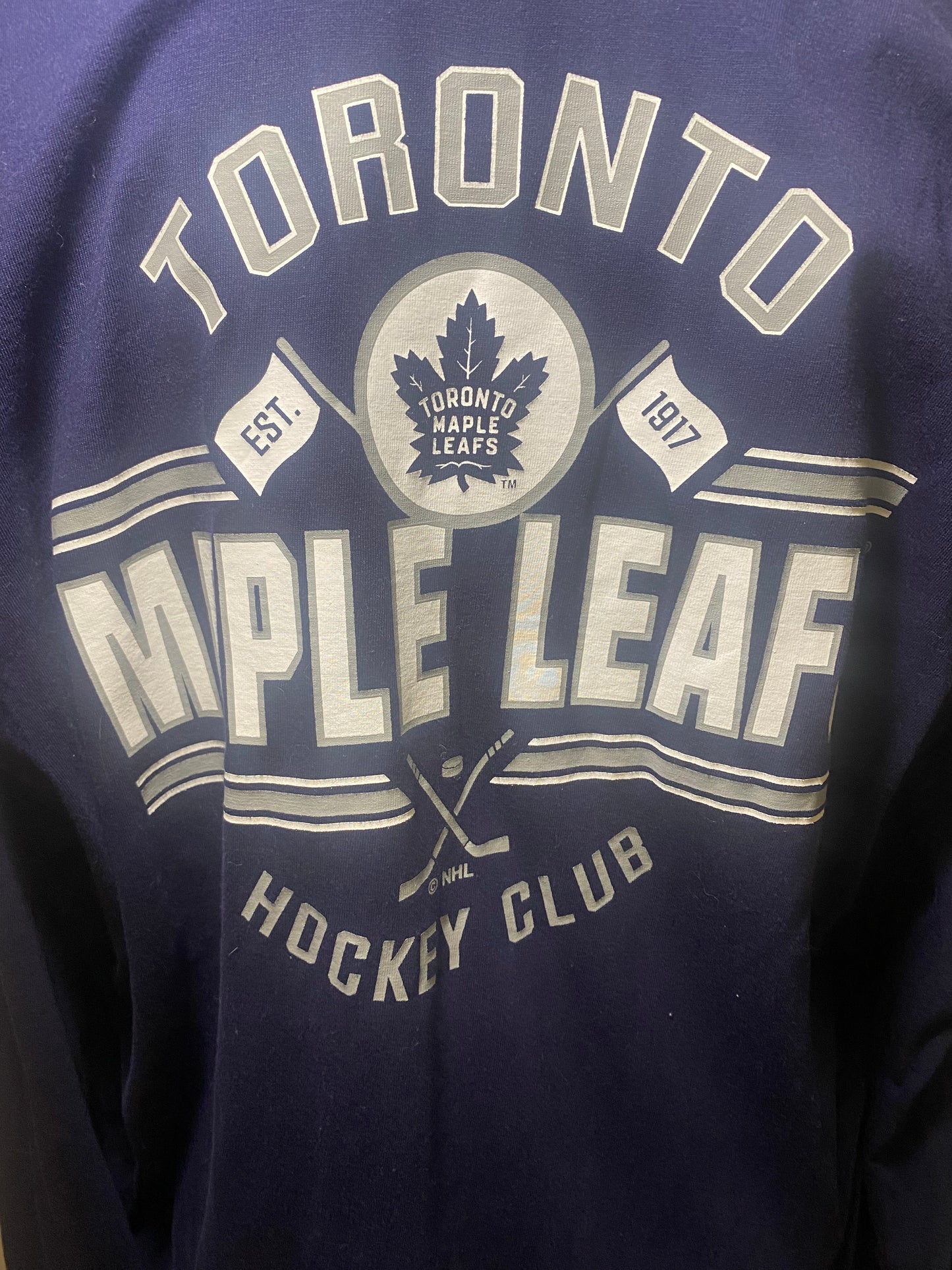 Toronto Maple Leafs Graphic Long Sleeve T Shirt Adult XL